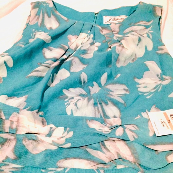 J Howard Dress Size 12 Long Mint Floral - Picture 3 of 13